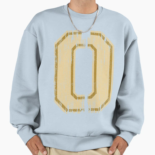 Distressed Sports Number 0 Sweatshirt - Minimalist Print Men Women - T-Shirt, Sweatshirt, Hoodie