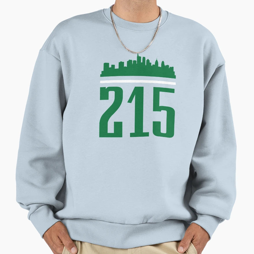 Philadelphia Football 215 Skyline Sweatshirt - Streetwear Style for Adults - T-Shirt, Sweatshirt, Hoodie