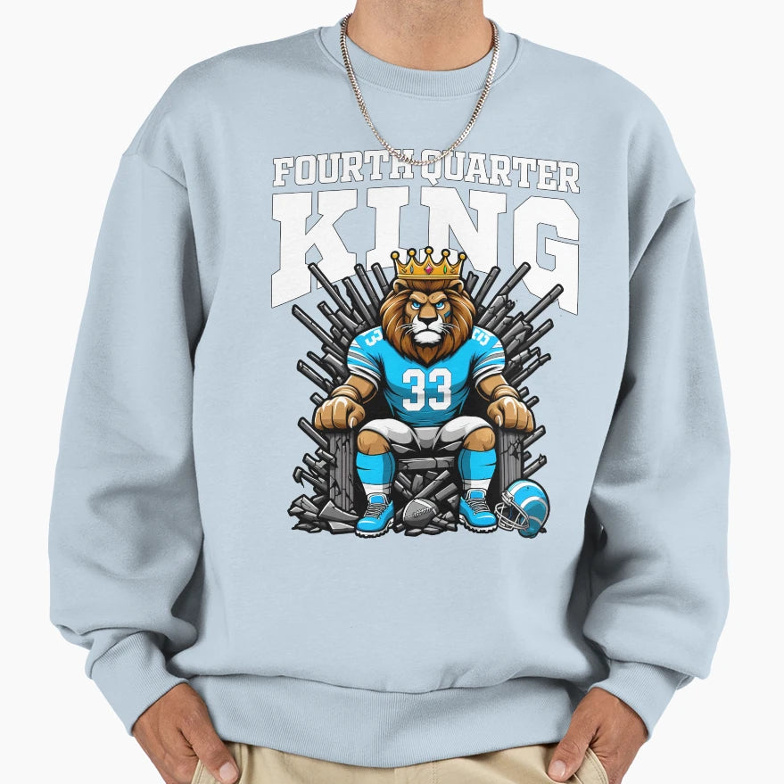 Fourth Quarter King Lions Football Sweatshirt - Minimalist Print Men Women - T-Shirt, Sweatshirt, Hoodie
