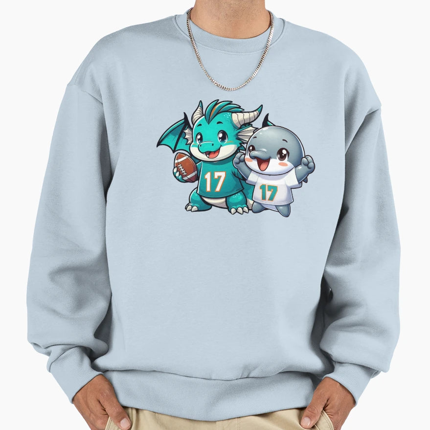 Dolphins Game Day Sweatshirt - Minimalist Print Men Women - T-Shirt, Sweatshirt, Hoodie