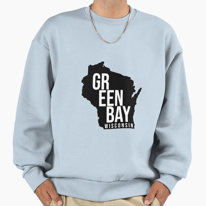 Green Bay Wisconsin Sweatshirt - Custom Art Print Men Women - T-Shirt, Sweatshirt, Hoodie