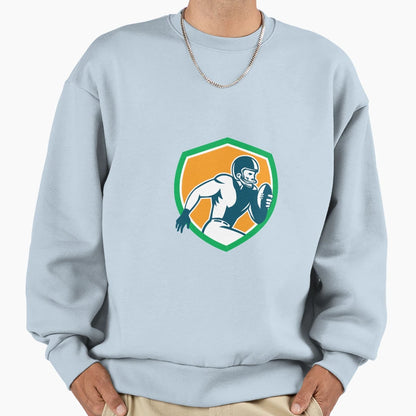 American Football Player Running Sweatshirt - Unique Graphic Men Women - T-Shirt, Sweatshirt, Hoodie