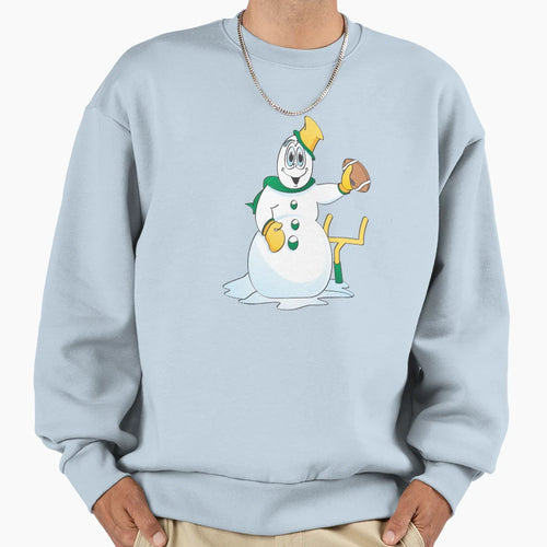 Football Snowman Cartoon Sweatshirt - Aesthetic Graphic Men Women - T-Shirt, Sweatshirt, Hoodie