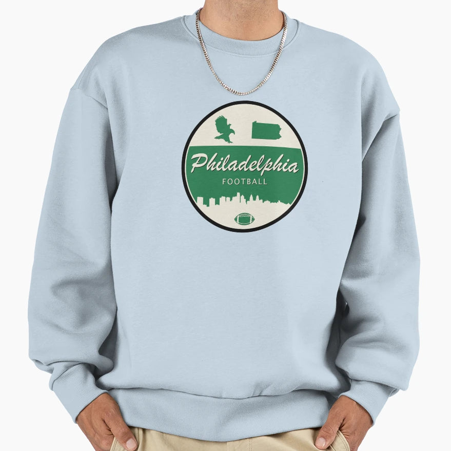 Philadelphia Football Minimal Sweatshirt - Fun Novelty Design for Adults - T-Shirt, Sweatshirt, Hoodie