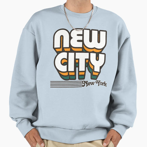New City New York Stripes Sweatshirt - Novelty Apparel Unisex - T-Shirt, Sweatshirt, Hoodie
