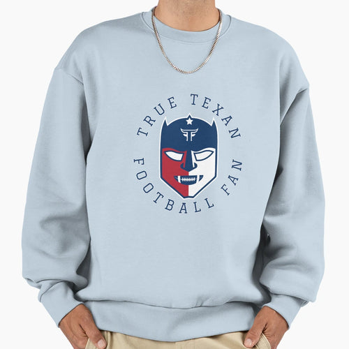 True Texan Football Fan Icon T-Shirt - Custom Art Print Men Women - T-Shirt, Sweatshirt, Hoodie