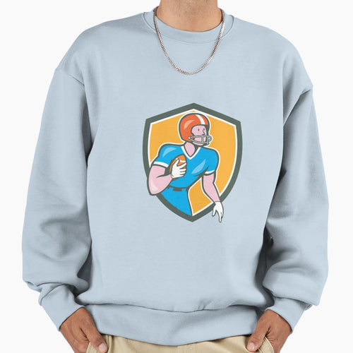 American Football Player Rusher Shield Sweatshirt - Streetwear Style Unisex - T-Shirt, Sweatshirt, Hoodie