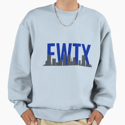 Fort Worth Texas Sweatshirt - Custom Art Print for Adults - T-Shirt, Sweatshirt, Hoodie