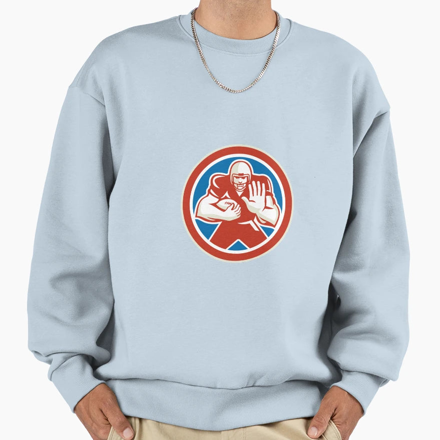 American Football Player Fend Off Sweatshirt - Casual Everyday Wear Unisex - T-Shirt, Sweatshirt, Hoodie