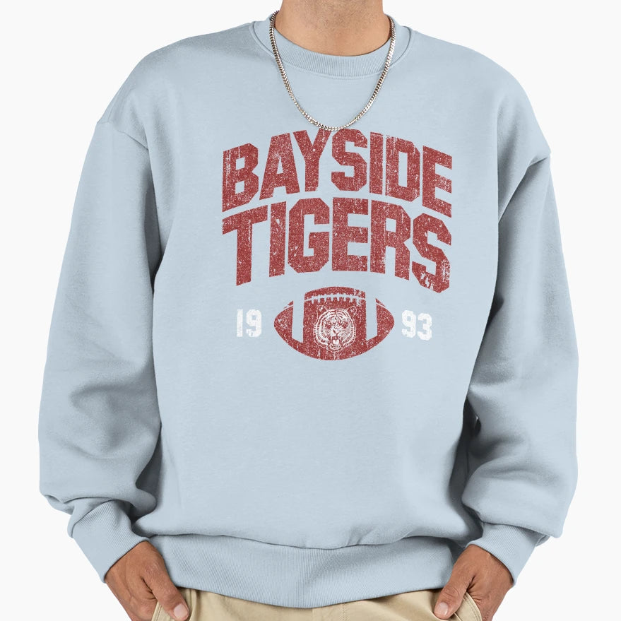 Bayside Tigers Football Sweatshirt - Aesthetic Graphic for Adults - T-Shirt, Sweatshirt, Hoodie