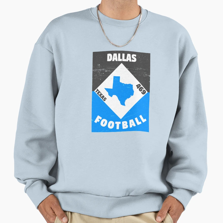 Dallas Football Sweatshirt - Custom Art Print Unisex - T-Shirt, Sweatshirt, Hoodie
