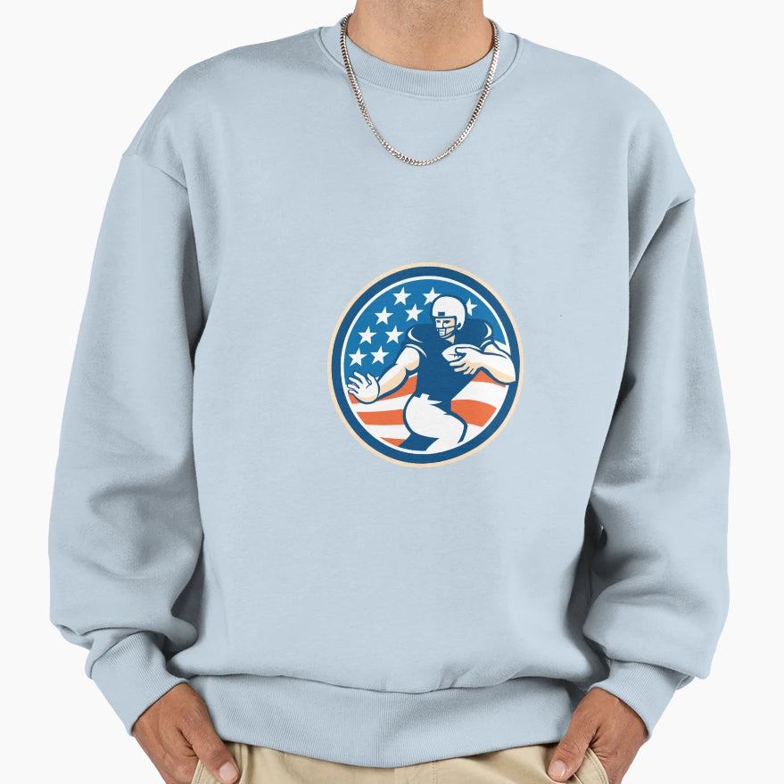 American Football Running Sweatshirt - Casual Everyday Wear for Adults - T-Shirt, Sweatshirt, Hoodie