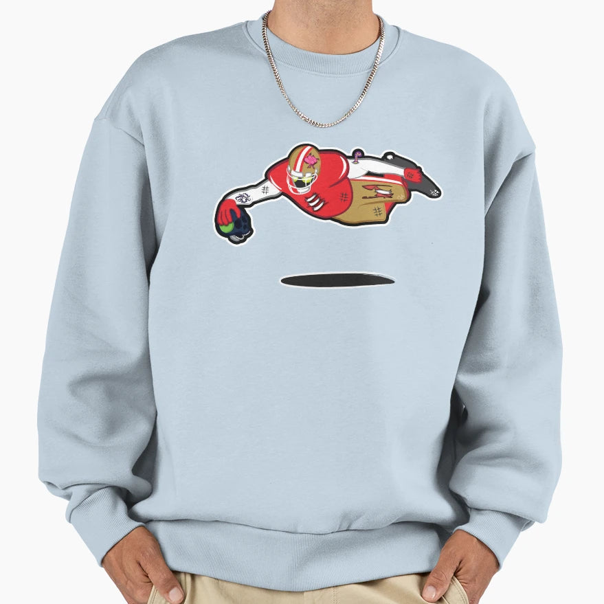 Zombie Football Player San Francisco Sweatshirt - Custom Art Print Unisex - T-Shirt, Sweatshirt, Hoodie
