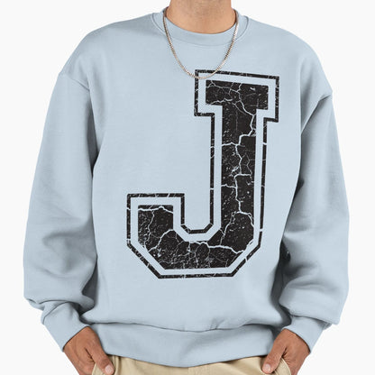 J Letter Sweatshirt - Novelty Apparel Men Women - T-Shirt, Sweatshirt, Hoodie