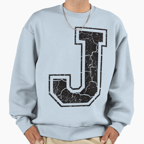 J Letter Sweatshirt - Novelty Apparel Men Women - T-Shirt, Sweatshirt, Hoodie