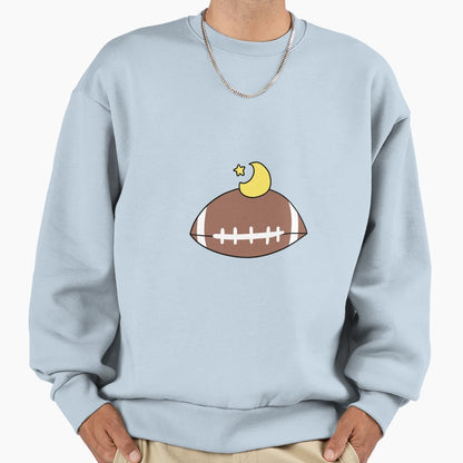 Moon Star Football Sweatshirt - Trendy Graphic Unisex - T-Shirt, Sweatshirt, Hoodie