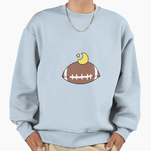 Moon Star Football Sweatshirt - Trendy Graphic Unisex - T-Shirt, Sweatshirt, Hoodie