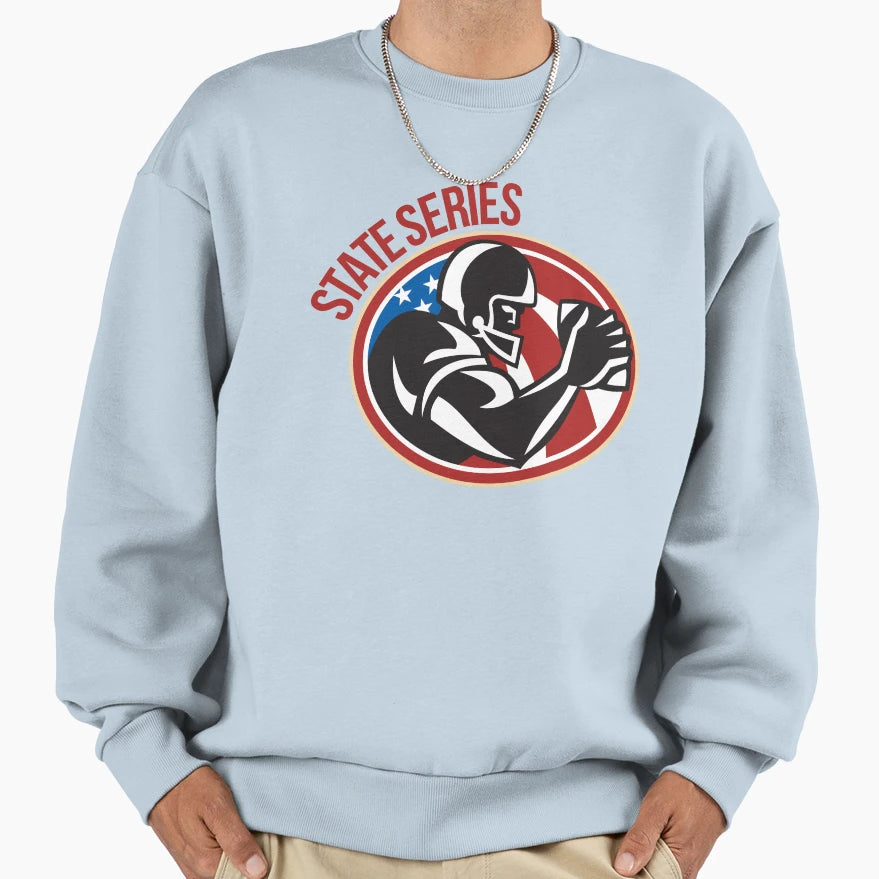 American Football State Series Ball Sweatshirt - Trendy Graphic Unisex - T-Shirt, Sweatshirt, Hoodie