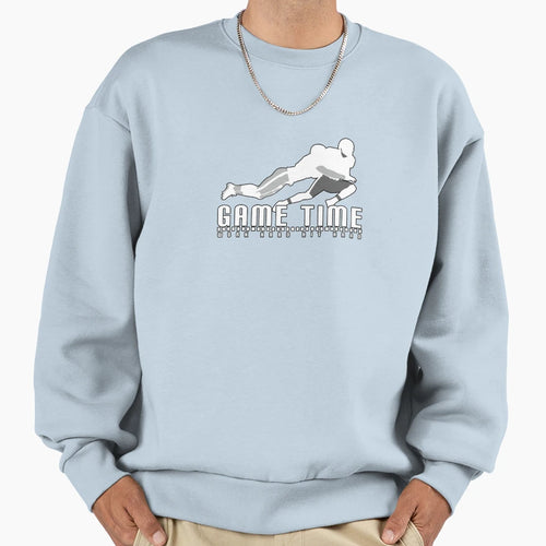 Game Time Tackle Black Sweatshirt - Aesthetic Graphic Unisex - T-Shirt, Sweatshirt, Hoodie