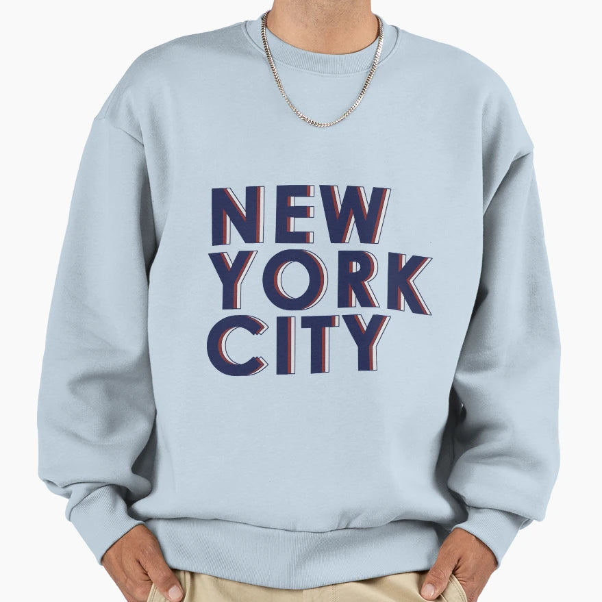 New York City Text Sweatshirt - Graphic Print Unisex - T-Shirt, Sweatshirt, Hoodie