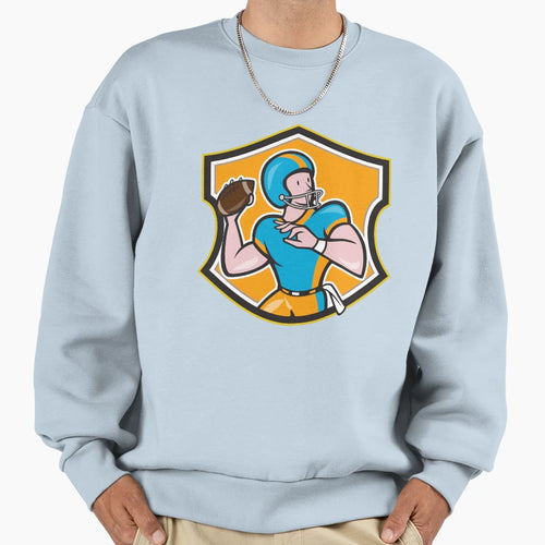 American Football Quarterback Throw Sweatshirt - Graphic Print Unisex - T-Shirt, Sweatshirt, Hoodie