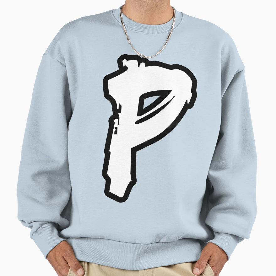 P Brush Capital Letter Initial Modern T-Shirt - Trendy Graphic Men Women - T-Shirt, Sweatshirt, Hoodie