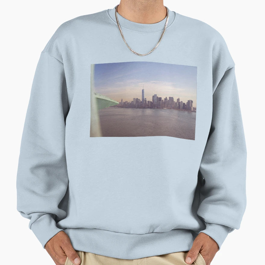View Manhattan Island From Crown Statue Sweatshirt - Trendy Graphic Unisex - T-Shirt, Sweatshirt, Hoodie