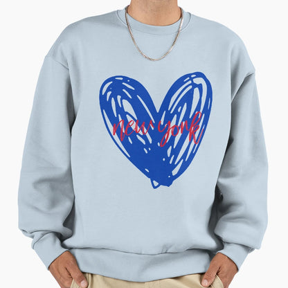 New York Heart 5 Sweatshirt - Custom Art Print Men Women - T-Shirt, Sweatshirt, Hoodie