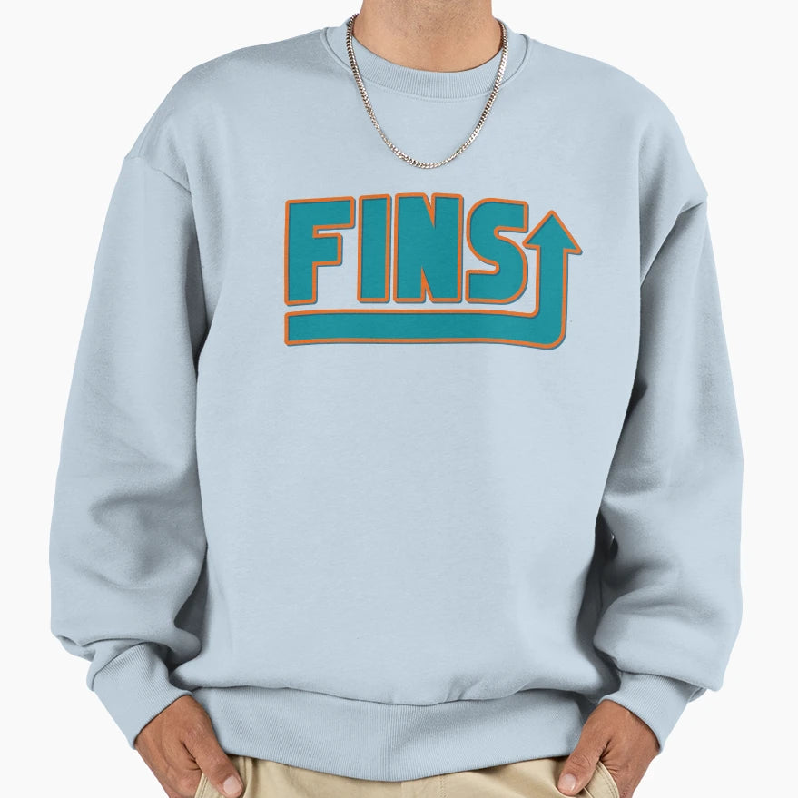 Miami Fins Up Sweatshirt - Graphic Print for Adults - T-Shirt, Sweatshirt, Hoodie