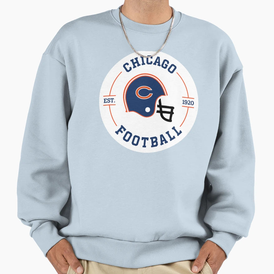 Chicago Football Badge Sweatshirt - Fun Novelty Design Men Women - T-Shirt, Sweatshirt, Hoodie