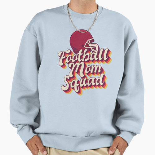 Football Mom Squad American Football Sweatshirt - Unique Graphic Men Women - T-Shirt, Sweatshirt, Hoodie