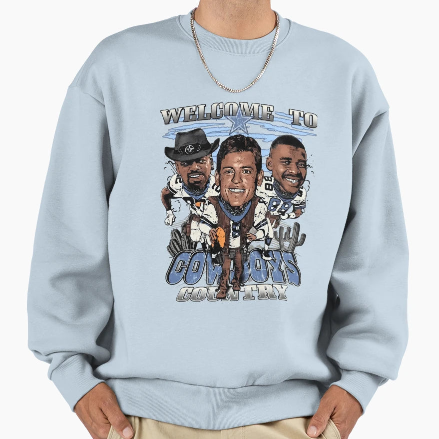 Welcome To Dallas Cowboys Sweatshirt - Aesthetic Graphic Unisex - T-Shirt, Sweatshirt, Hoodie