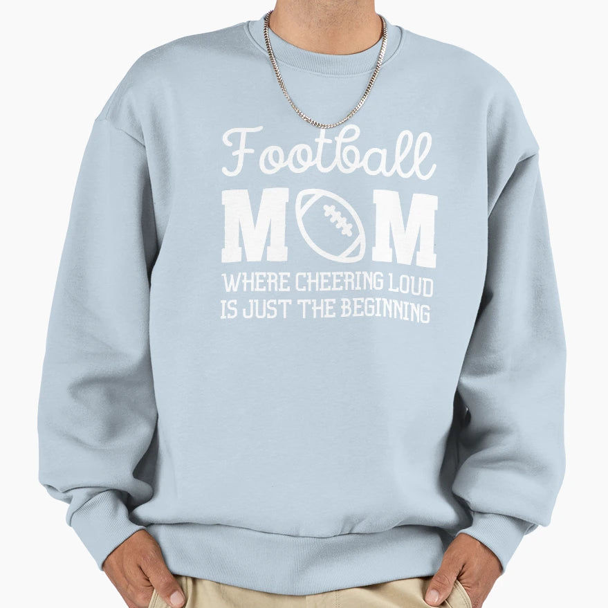Funny Football Mom Sweatshirt - Unique Graphic Unisex - T-Shirt, Sweatshirt, Hoodie
