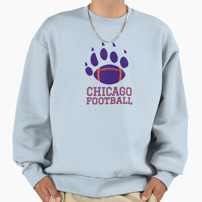 Chicago Football Blue Sweatshirt - Minimalist Print Men Women - T-Shirt, Sweatshirt, Hoodie