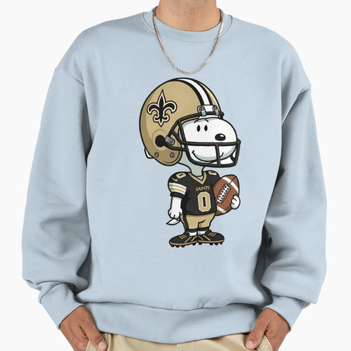 Snoopy Holding Football New Orleans Sweatshirt - Trendy Graphic for Adults - T-Shirt, Sweatshirt, Hoodie