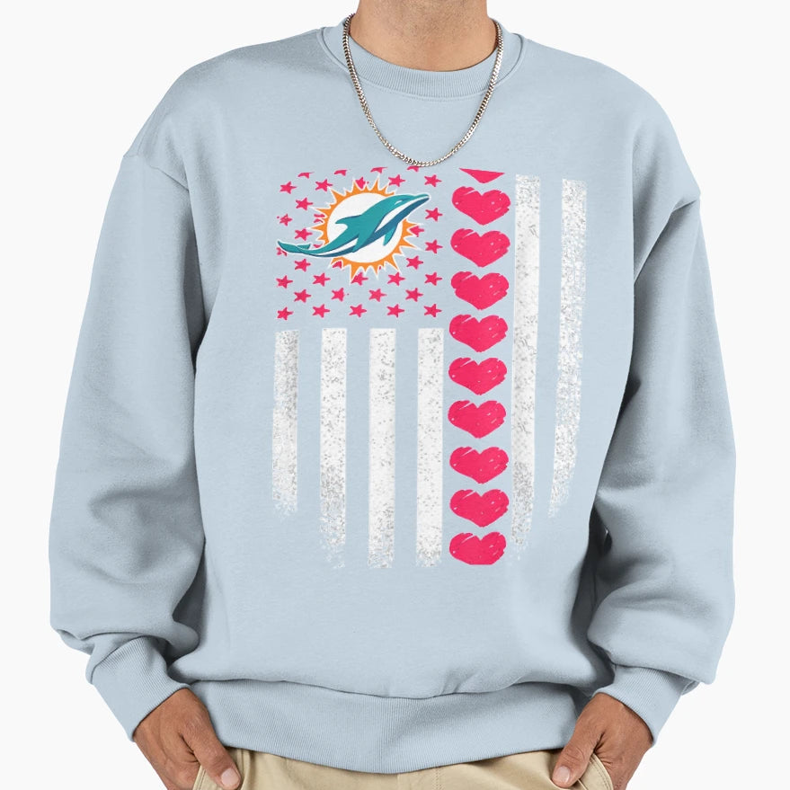 Football American Valentine Day Team Sweatshirt - Streetwear Style Unisex - T-Shirt, Sweatshirt, Hoodie