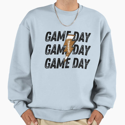 Game Day Lightning Gameday Football Sweatshirt - Custom Art Print Men Women - T-Shirt, Sweatshirt, Hoodie