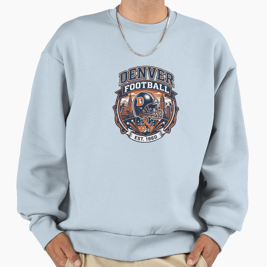 Denver Broncos Sweatshirt - Graphic Print Unisex - T-Shirt, Sweatshirt, Hoodie