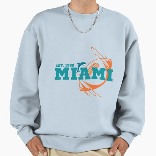 Miami Est 1966 Football Gift Sweatshirt - Novelty Apparel Unisex - T-Shirt, Sweatshirt, Hoodie