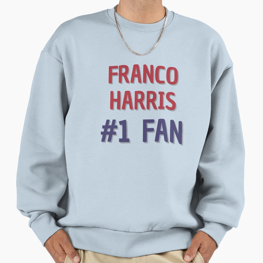 Franco Harris 1 Fan Sweatshirt - Custom Art Print Unisex - T-Shirt, Sweatshirt, Hoodie