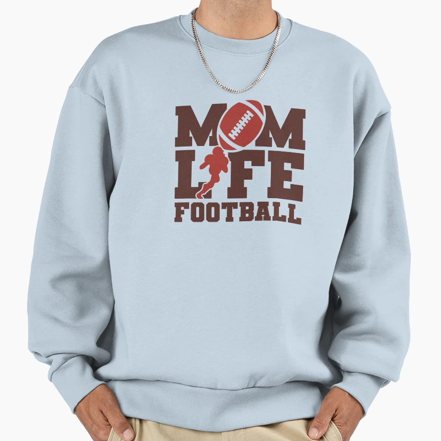 Mom Life Football Sweatshirt - Minimalist Print Unisex - T-Shirt, Sweatshirt, Hoodie