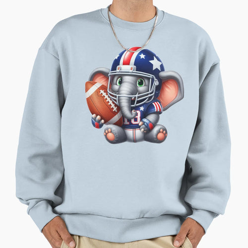 Football Elephant Sweatshirt - Fun Novelty Design Men Women - T-Shirt, Sweatshirt, Hoodie