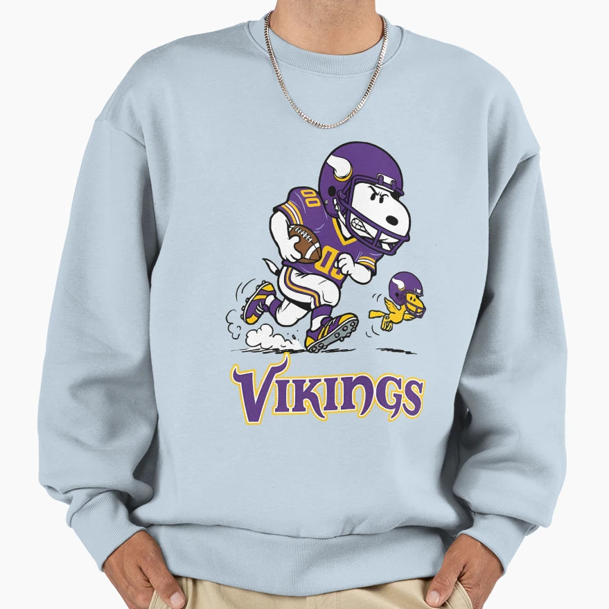 Woodstock Snoopy Minnesota Football Sweatshirt - Unique Graphic for Adults - T-Shirt, Sweatshirt, Hoodie