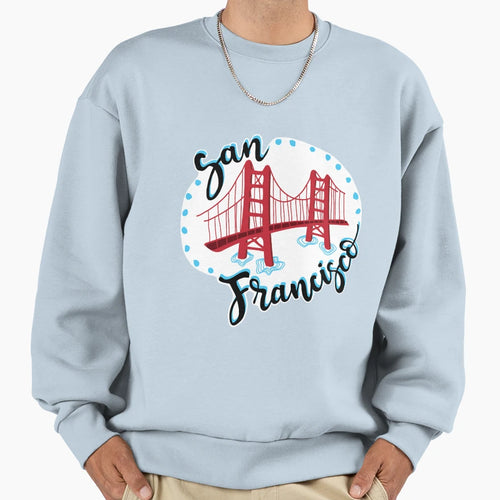 San Francisco Golden Gate Bridge Sweatshirt - Unique Graphic Men Women - T-Shirt, Sweatshirt, Hoodie