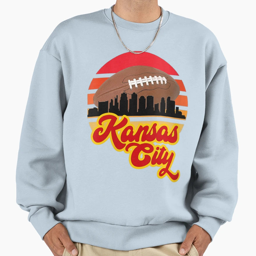 Kc Moon 87 Kansas City Football Old Sweatshirt - Custom Art Print Unisex - T-Shirt, Sweatshirt, Hoodie