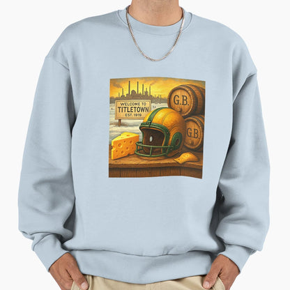 Green Bay Fan Art Sweatshirt - Minimalist Print for Adults - T-Shirt, Sweatshirt, Hoodie