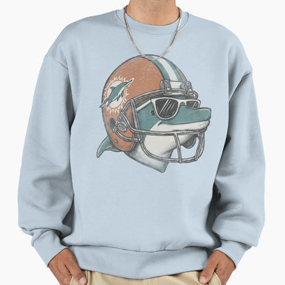 Miami Dolphins Miami Football Mascot Sweatshirt - Minimalist Print Unisex - T-Shirt, Sweatshirt, Hoodie