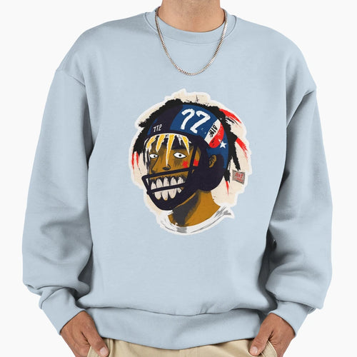 American Football Player Sweatshirt - Minimalist Print Men Women - T-Shirt, Sweatshirt, Hoodie