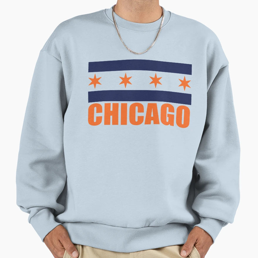 Chicago Flag Bears Colors Sweatshirt - Fun Novelty Design for Adults - T-Shirt, Sweatshirt, Hoodie