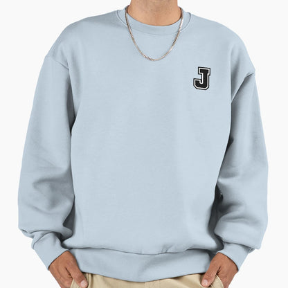 Black J Stylized Initial Alphabet Sweatshirt - Fun Novelty Design Unisex - T-Shirt, Sweatshirt, Hoodie